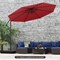 10ft Cantilever Patio Hanging Umbrella with Base, Crank Handle and Air Vent